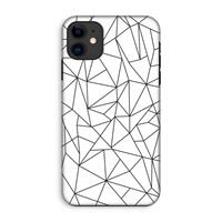 CaseCompany Geometrische lijnen zwart: iPhone 11 Tough Case