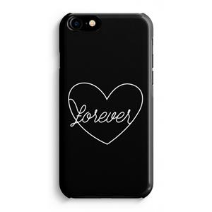 CaseCompany Forever heart black: Volledig Geprint iPhone 7 Hoesje