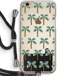CaseCompany Paradise: iPhone 6 / 6S Transparant Hoesje met koord