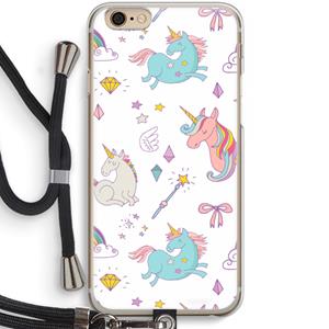 CaseCompany Fantasiewereld: iPhone 6 / 6S Transparant Hoesje met koord