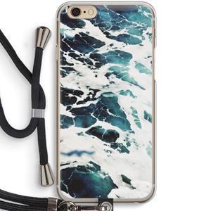 CaseCompany Golven: iPhone 6 / 6S Transparant Hoesje met koord