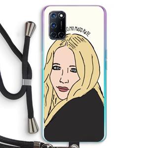CaseCompany Mary Kate: Oppo A92 Transparant Hoesje met koord