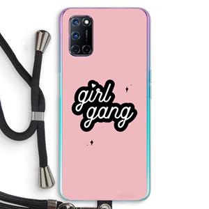 CaseCompany Girl Gang: Oppo A92 Transparant Hoesje met koord