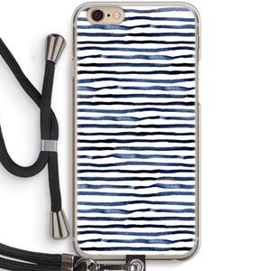 CaseCompany Verrassende lijnen: iPhone 6 / 6S Transparant Hoesje met koord
