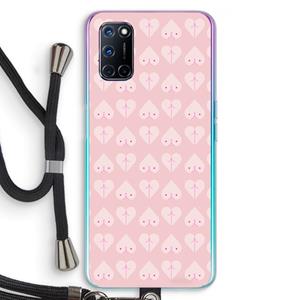 CaseCompany Ass 'n Titties: Oppo A92 Transparant Hoesje met koord