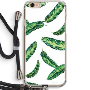 CaseCompany Lange bladeren: iPhone 6 / 6S Transparant Hoesje met koord