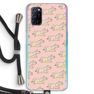 CaseCompany Ponys: Oppo A92 Transparant Hoesje met koord