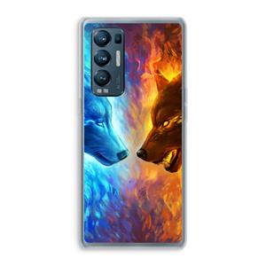 CaseCompany Fire & Ice: Oppo Find X3 Neo Transparant Hoesje