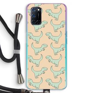 CaseCompany Dinos: Oppo A92 Transparant Hoesje met koord