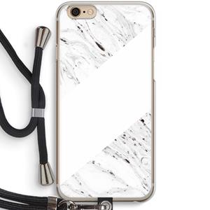 CaseCompany Biggest stripe: iPhone 6 / 6S Transparant Hoesje met koord