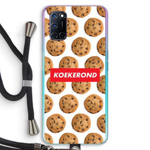 CaseCompany Koekerond: Oppo A92 Transparant Hoesje met koord