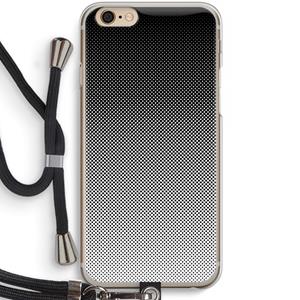 CaseCompany Musketon Halftone: iPhone 6 / 6S Transparant Hoesje met koord