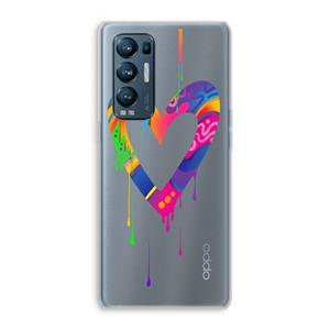 CaseCompany Melts My Heart: Oppo Find X3 Neo Transparant Hoesje
