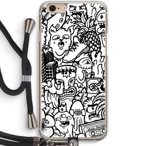 CaseCompany Vexx Mixtape #2: iPhone 6 / 6S Transparant Hoesje met koord