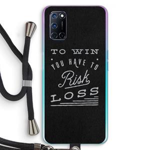 CaseCompany Risk loss: Oppo A92 Transparant Hoesje met koord