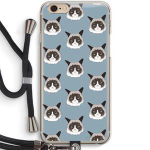 CaseCompany It's a Purrr Case: iPhone 6 / 6S Transparant Hoesje met koord