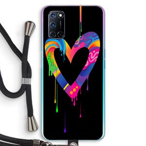 CaseCompany Melts My Heart: Oppo A92 Transparant Hoesje met koord