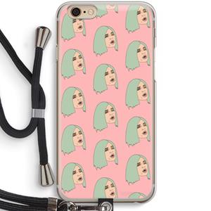 CaseCompany King Kylie: iPhone 6 / 6S Transparant Hoesje met koord