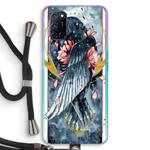CaseCompany Golden Raven: Oppo A92 Transparant Hoesje met koord