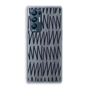 CaseCompany Marrakech Zigzag: Oppo Find X3 Neo Transparant Hoesje