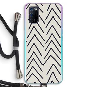 CaseCompany Marrakech Arrows: Oppo A92 Transparant Hoesje met koord