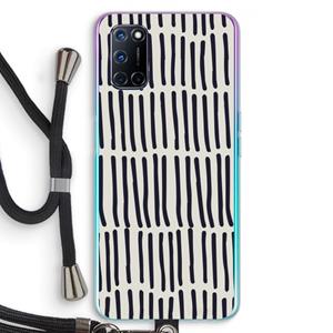 CaseCompany Moroccan stripes: Oppo A92 Transparant Hoesje met koord