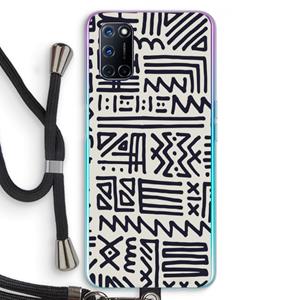 CaseCompany Marrakech print: Oppo A92 Transparant Hoesje met koord