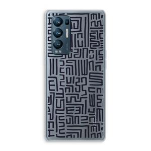 CaseCompany Moroccan Print: Oppo Find X3 Neo Transparant Hoesje