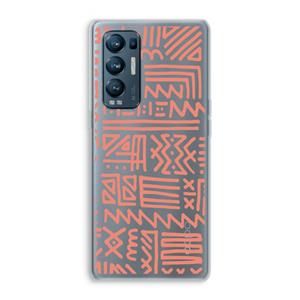 CaseCompany Marrakech Pink: Oppo Find X3 Neo Transparant Hoesje