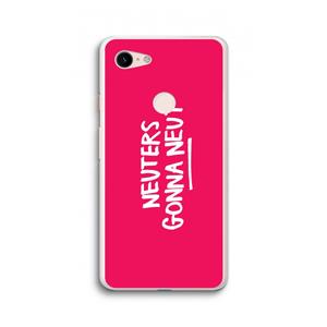 CaseCompany Neuters (roze): Google Pixel 3 XL Transparant Hoesje