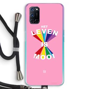 CaseCompany Het Leven Is Mooi: Oppo A92 Transparant Hoesje met koord