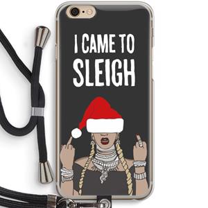 CaseCompany Came To Sleigh: iPhone 6 / 6S Transparant Hoesje met koord
