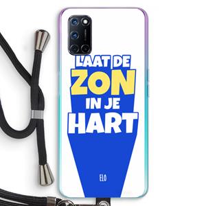 CaseCompany Laat de zon in je hart: Oppo A92 Transparant Hoesje met koord