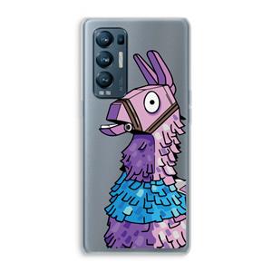 CaseCompany Lama: Oppo Find X3 Neo Transparant Hoesje