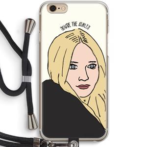CaseCompany Ashley: iPhone 6 / 6S Transparant Hoesje met koord