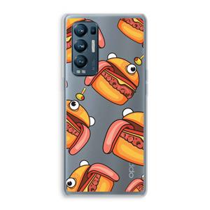 CaseCompany Hamburger: Oppo Find X3 Neo Transparant Hoesje