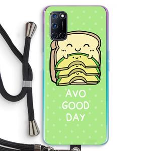 CaseCompany Avo Good Day: Oppo A92 Transparant Hoesje met koord