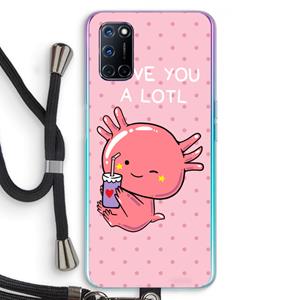 CaseCompany Love You A Lotl: Oppo A92 Transparant Hoesje met koord