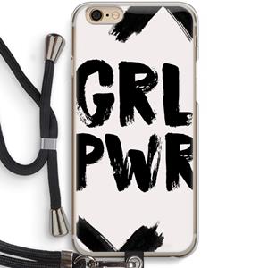 CaseCompany Girl Power #2: iPhone 6 / 6S Transparant Hoesje met koord