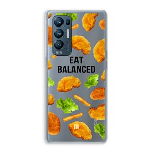 CaseCompany Eat Balanced: Oppo Find X3 Neo Transparant Hoesje