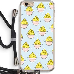 CaseCompany Citroenen: iPhone 6 / 6S Transparant Hoesje met koord