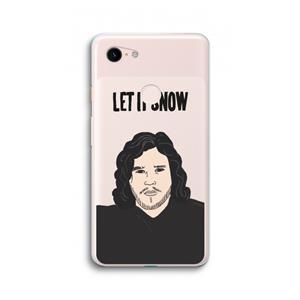 CaseCompany Let It Snow: Google Pixel 3 XL Transparant Hoesje