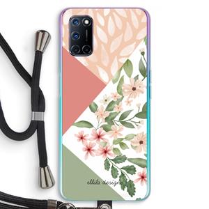 CaseCompany Sweet heaven geometrics: Oppo A92 Transparant Hoesje met koord