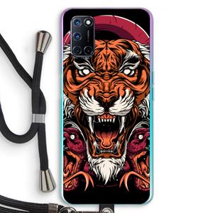 CaseCompany Tiger and Rattlesnakes: Oppo A92 Transparant Hoesje met koord