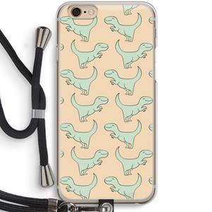 CaseCompany Dinos: iPhone 6 / 6S Transparant Hoesje met koord