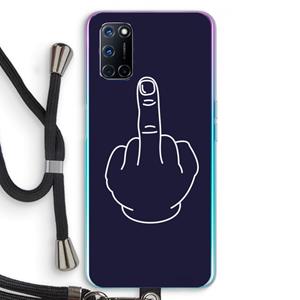 CaseCompany F**k U: Oppo A92 Transparant Hoesje met koord