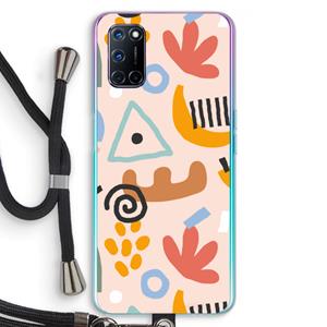 CaseCompany Abstract: Oppo A92 Transparant Hoesje met koord