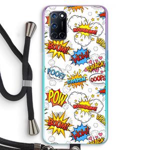 CaseCompany Pow Smack: Oppo A92 Transparant Hoesje met koord