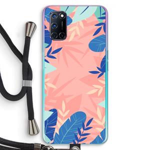 CaseCompany Tropisch: Oppo A92 Transparant Hoesje met koord