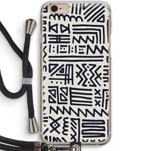 CaseCompany Marrakech print: iPhone 6 / 6S Transparant Hoesje met koord